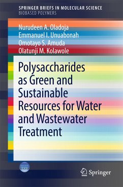 Polysaccharides as a Green and Sustainable Resources for Water and Wastewater Treatment (eBook, PDF) - Oladoja, Nurudeen A.; Unuabonah, Emmanuel I.; AMUDA, OMOTAYO S.; Kolawole, Olatunji M.