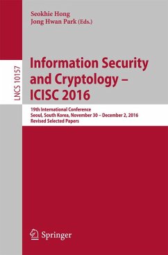 Cover Information Security and Cryptology - ICISC 2016 (eBook, PDF)