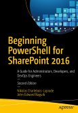 Beginning PowerShell for SharePoint 2016 (eBook, PDF)