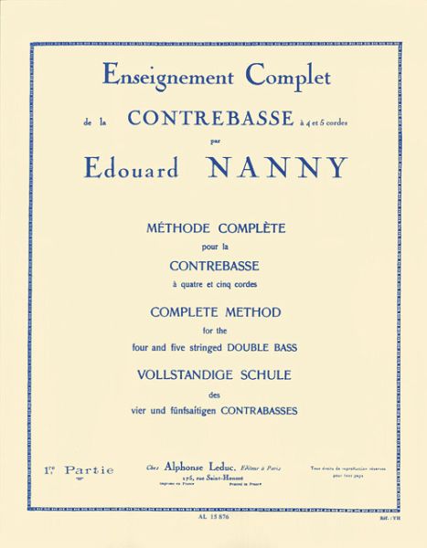 Méthode compléte vol.1 pour contrebasse a 4 et 5 cordes (fr/en/dt) Méthode compléte vol.1 pour contrebasse a 4 et 5 cordes (fr/en/dt)