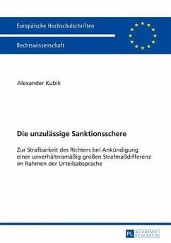 Die unzulaessige Sanktionsschere (eBook, PDF) - Kubik, Alexander