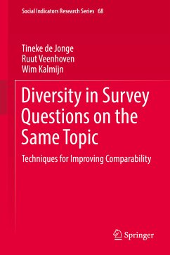 Diversity in Survey Questions on the Same Topic (eBook, PDF) - de Jonge, Tineke; Veenhoven, Ruut; Kalmijn, Wim