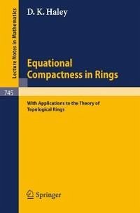 Equational Compactness in Rings (eBook, PDF) - Haley, D. K.