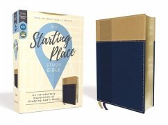 Niv, Starting Place Study Bible, Leathersoft, Blue/Tan, Comfort Print - Zondervan