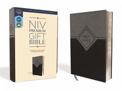 Niv, Premium Gift Bible, Leathersoft, Black/Gray, Red Letter Edition, Comfort Print - Zondervan
