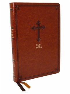 Kjv, Thinline Bible, Large Print, Leathersoft, Brown, Red Letter Edition, Comfort Print - Thomas Nelson