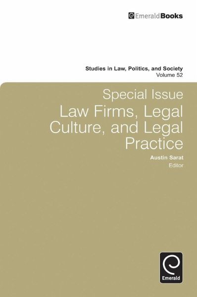 Special Issue: Law Firms, Legal Culture and Legal Practice (eBook, PDF) Special Issue: Law Firms, Legal Culture and Legal Practice (eBook, PDF)