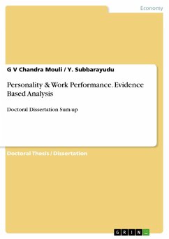 Personality & Work Performance. Evidence Based Analysis (eBook, PDF) - Mouli, G V Chandra; Subbarayudu, Y.