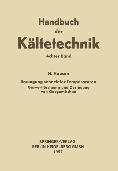 Erzeugung Sehr Tiefer Temperaturen (eBook, PDF)
