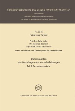 Cover Determinanten der Nachfrage nach Verkehrsleistungen (eBook, PDF)