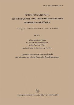 Gemischt keramische Sinterwerkstoffe aus Aluminiumoxyd und Eisen oder Eisenlegierungen (eBook, PDF) - Wever, Franz