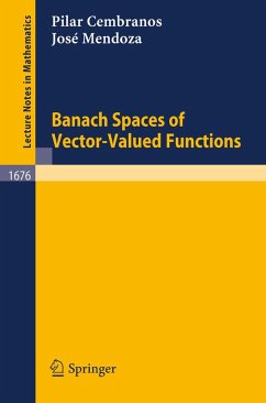 Banach Spaces of Vector-Valued Functions (eBook, PDF) - Cembranos, Pilar; Mendoza, Jose