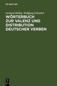 Wörterbuch zur Valenz und Distribution deutscher Verben (eBook, PDF) - Helbig, Gerhard; Schenkel, Wolfgang
