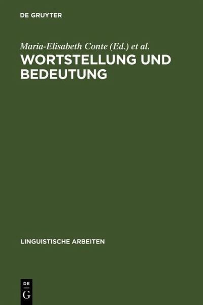 Wortstellung und Bedeutung (eBook, PDF)
