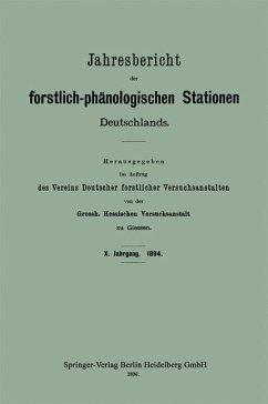 Cover Jahresbericht der forstlich-phänologischen Stationen Deutschlands (eBook, PDF)