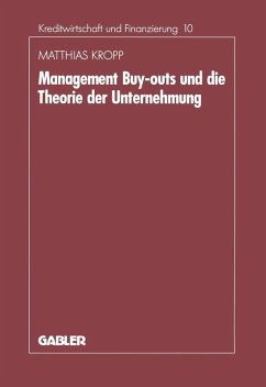 Management-Buyouts und die Theorie der Unternehmung (eBook, PDF) - Kropp, Matthias
