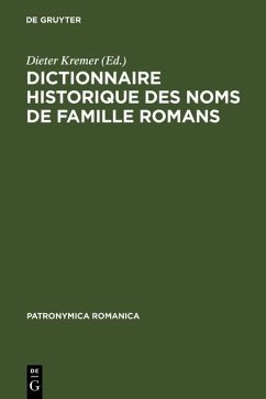 Dictionnaire historique des noms de famille romans (eBook, PDF)