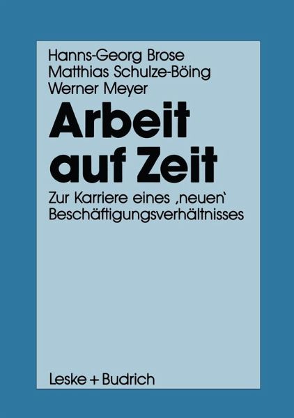 Arbeit auf Zeit (eBook, PDF)