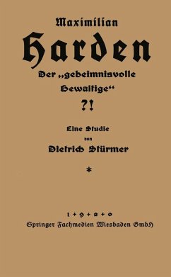 Cover Maximilian Harden! (eBook, PDF)