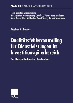 Cover Qualitätsfehlercontrolling für Dienstleistungen im Investitionsgüterbereich (eBook, PDF)