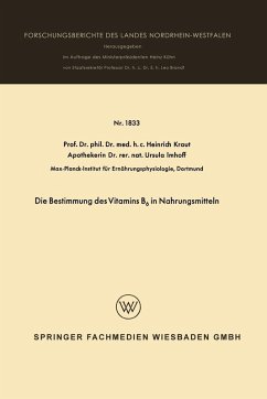 Cover Die Bestimmung des Vitamins B6 in Nahrungsmitteln (eBook, PDF)