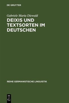 Cover Deixis und Textsorten im Deutschen (eBook, PDF)