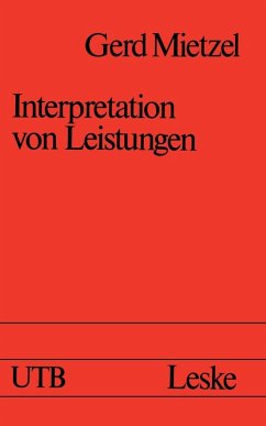 Interpretation von Leistungen (eBook, PDF) - Mietzel, Gerd