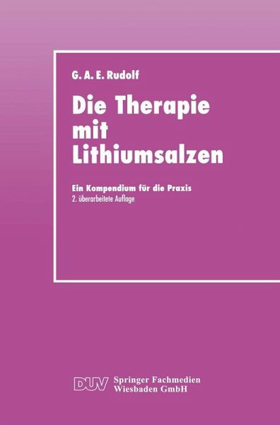 Die Therapie mit Lithiumsalzen (eBook, PDF)