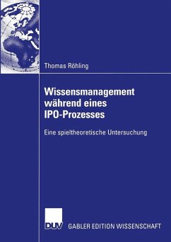 Wissensmanagement während eines IPO-Prozesses (eBook, PDF) - Röhling, Thomas