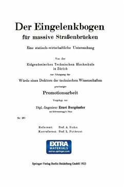 Cover Der Eingelenkbogen für massive Straßenbrücken (eBook, PDF)