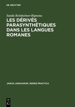 Cover Les dérivés parasynthétiques dans les langues romanes (eBook, PDF)