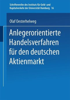 Anlegerorientierte Handelsverfahren für den deutschen Aktienmarkt (eBook, PDF)