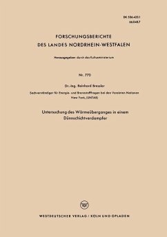 Untersuchung des Wärmeüberganges in einem Dünnschichtverdampfer (eBook, PDF) - Bressler, Reinhard