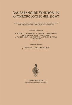 Cover Das Paranoide Syndrom in Anthropologischer Sicht (eBook, PDF)