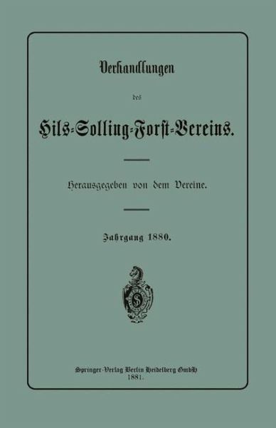 Verhandlungen des Hils-Solling-Forst-Vereins (eBook, PDF) Verhandlungen des Hils-Solling-Forst-Vereins (eBook, PDF)