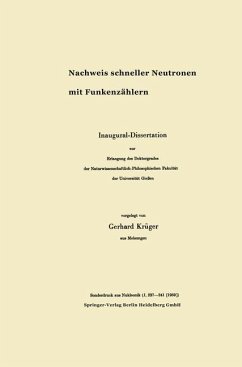 Cover Nachweis schneller Neutronen mit Funkenzählern (eBook, PDF)