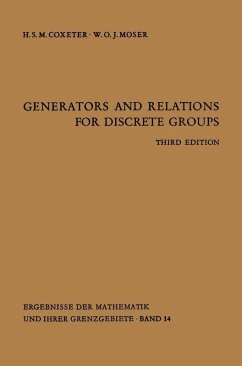 Generators and Relations for Discrete Groups (eBook, PDF) - Coxeter, Harold S. M.; Moser, W. O. J.