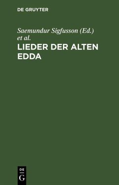 Lieder der alten Edda (eBook, PDF)