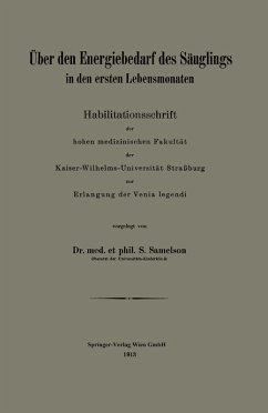 Cover Über den Energiebedarf des Säuglings in den ersten Lebensmonaten (eBook, PDF)