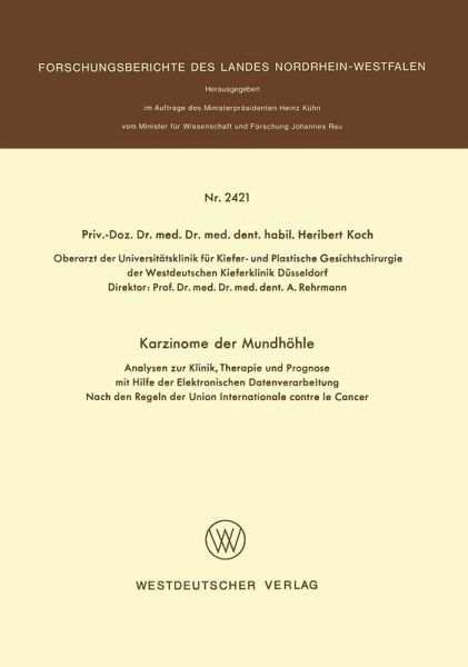 Karzinome der Mundhöhle (eBook, PDF)