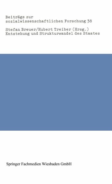 Entstehung und Strukturwandel des Staates (eBook, PDF)