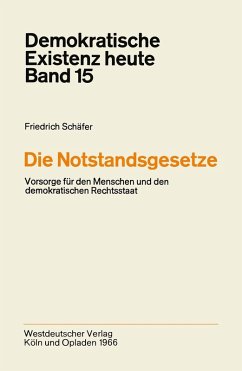 Die Notstandsgesetze (eBook, PDF) - Schäfer, Friedrich