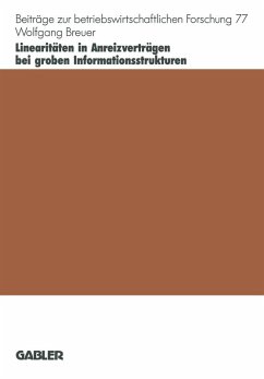 Linearitäten in Anreizverträgen bei groben Informationsstrukturen (eBook, PDF) - Breuer, Wolfgang