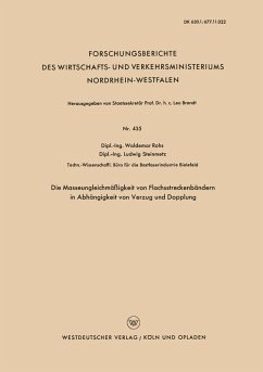 Cover Die Masseungleichmäßigkeit von Flachsstreckenbändern in Abhängigkeit von Verzug und Dopplung (eBook, PDF)