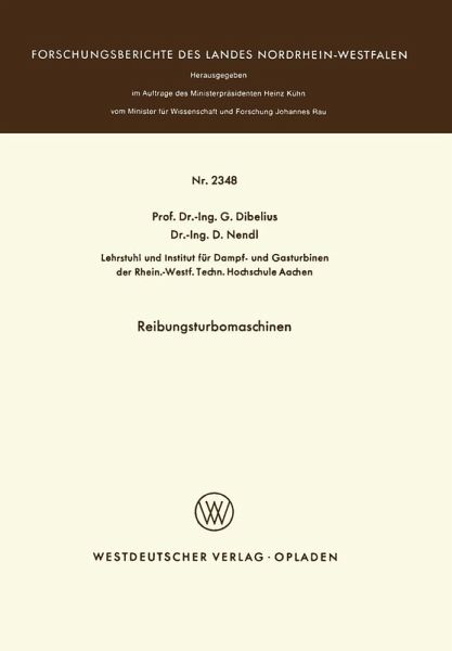 Reibungsturbomaschinen (eBook, PDF) Reibungsturbomaschinen (eBook, PDF)