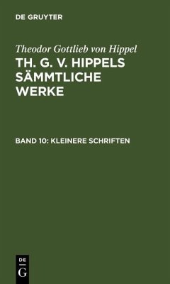 Kleinere Schriften (eBook, PDF) - Hippel, Theodor Gottlieb Von