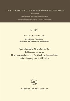 Cover Psychologische Grundlagen der Kollisionserkennung (eBook, PDF)