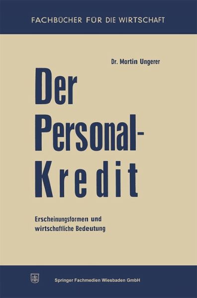 Der Personalkredit (eBook, PDF) Der Personalkredit (eBook, PDF)