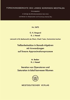 Cover Teilbarkeitssätze in Banach-Algebren mit Anwendungen auf lineare Approximationsprozesse (eBook, PDF)