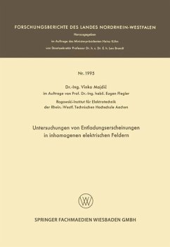 Cover Untersuchungen von Entladungserscheinungen in inhomogenen elektrischen Feldern (eBook, PDF)